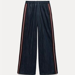 ZARA Side Stripe Denim Trousers